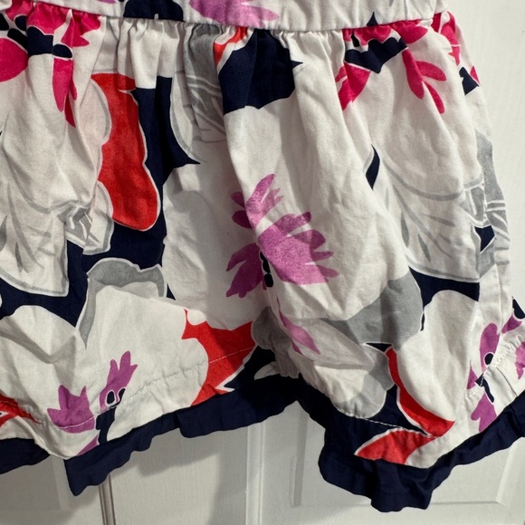 NWOT Gymboree 6-12M Girls Baby White Blue Floral Short Sleeve Formal Dress - Picture 3 of 5